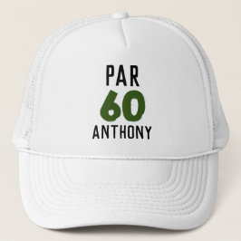 Boné Birthday Golfer Funny 60th feliz Pai Par