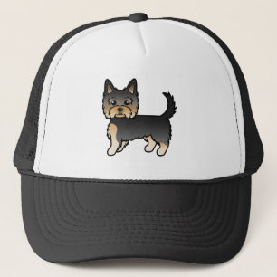 Boné Black And Tan Yorkshire Terrier Yorkie Cartoon Dog