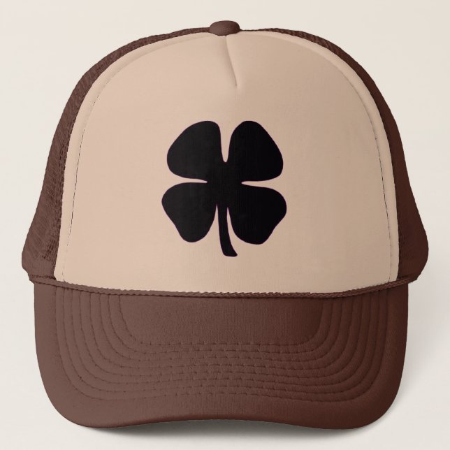 Boné Black Clover tan and brown foam trucker hat (Frente)
