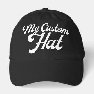 Boné BLACK Custom Baseball Cap Blank Template (Dad Cap)