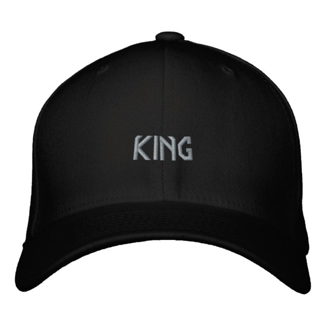 Boné Black KING Nome Impresso Flexfit Wool Trucker Fit (Frente)