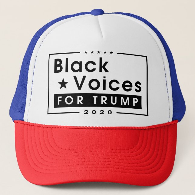 Boné Black Voices For Trump 2020 (Frente)