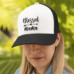 Boné Blessed Mama Cute Mom<br><div class="desc">Diseño con tipografia linda en color blanco con la Frase "Blessed mama" hace de este diseño el regalo ideal para mama, Se puede regalar a mama en cumpleaños, aniversarios, dia de la madre, navidad o en cualquier ocasion.</div>