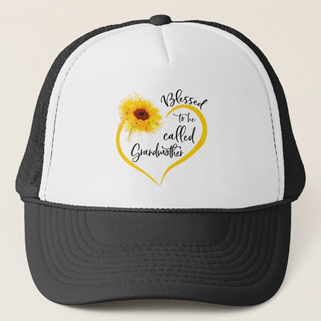 Boné Blessed To Be Called grandmother Sunflower Gifts (Frente)