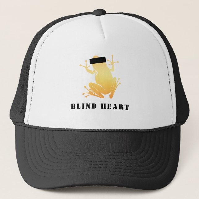 Boné Blind Heart Censored Gold Frog Custom Text Trucker (Frente)