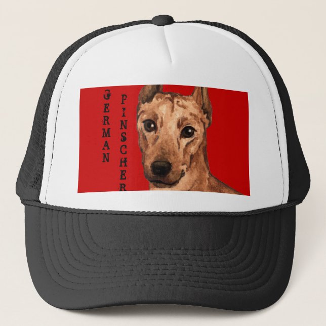 Boné Bloco de Cores do Pinscher Alemão (Frente)