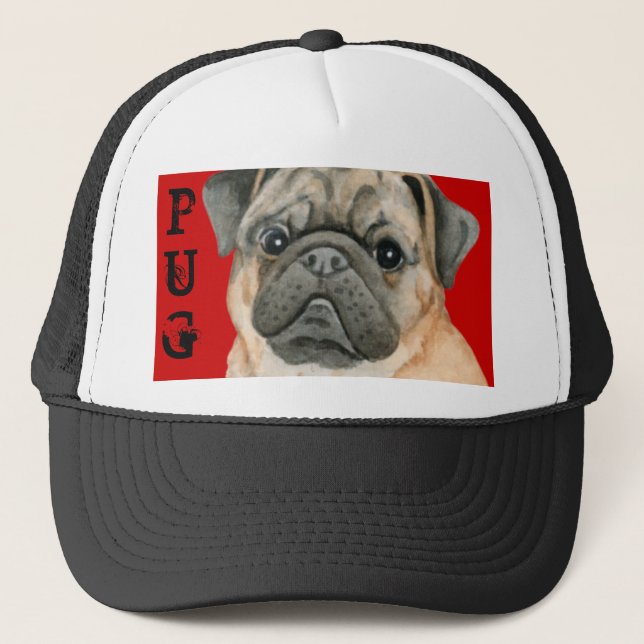 Boné Bloqueio de Cor do Pug (Frente)