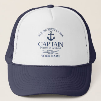 Boné Blue Nautical personalized Sailor captain 