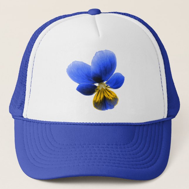 Boné Blue Pansy Trucker Hat (Frente)