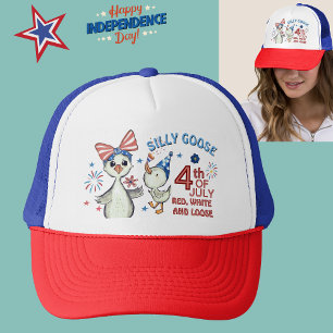 Boné Bobo Ganso Mama e Bebê Vermelho, Branco e Azul
