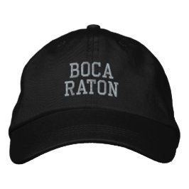 Boné Boca Raton Florida Embroidered Baseball Hat