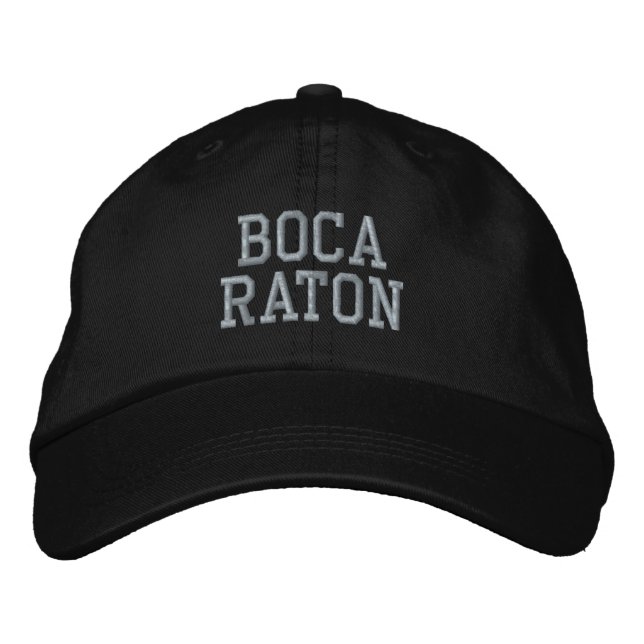 Boné Boca Raton Florida Embroidered Baseball Hat (Frente)