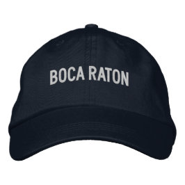 Boné Boca Raton Florida Embroidered Baseball Hat