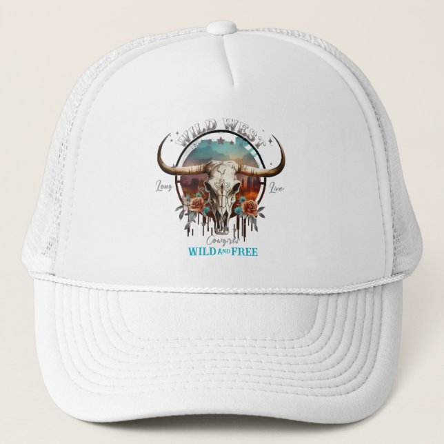 Boné Boho Wild e Free Trucker Hat (Frente)