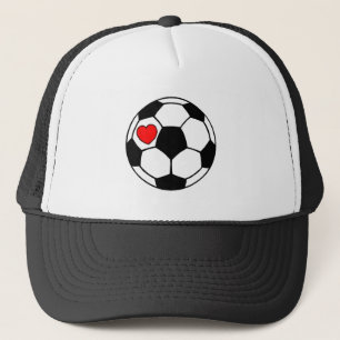 Boné Bola de futebol (coração vermelho)