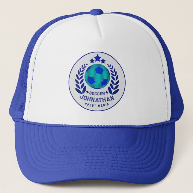 Boné Bola de Futebol Crest | Presentes para Fã de Espor (Frente)