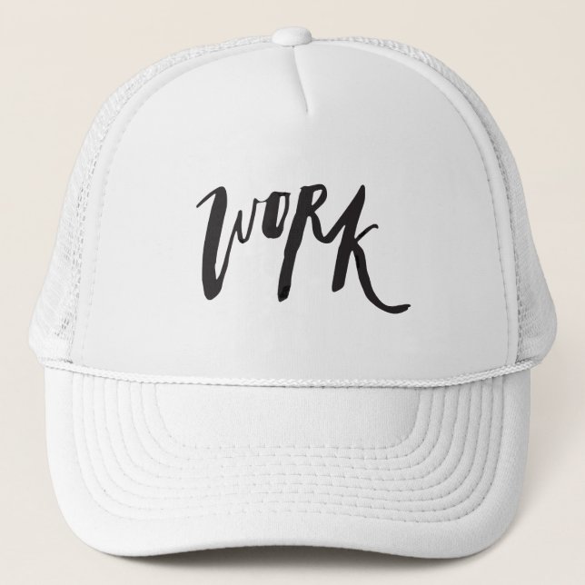 Boné Bold Handwritten Work Quote (Frente)