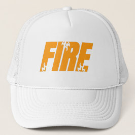 Boné Bold Orange FIRE Tipografia Camisa Caminhoneiro Br