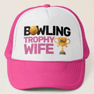 Boné Boliche Troféu Esposa Diversão Bowler Lady Lover