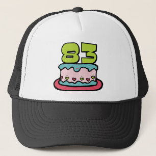 Boné Bolo de aniversário de 83 anos