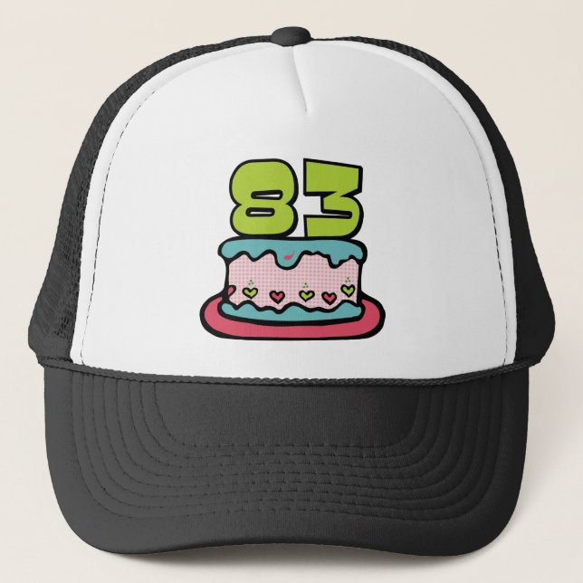 Boné Bolo de aniversário de 83 anos (Frente)