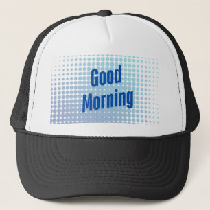 Boné Bom dia, pontos azuis