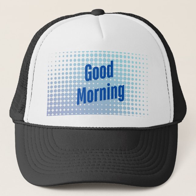 Boné Bom dia, pontos azuis (Frente)