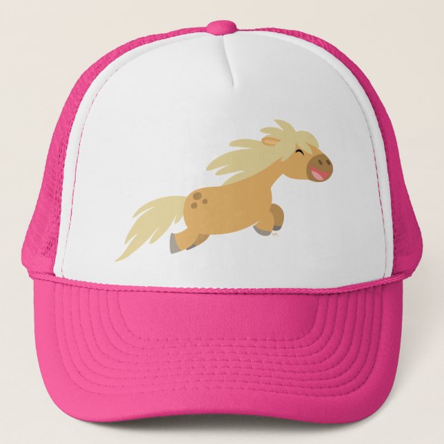 Boné Bonita Caricatura Palomino Pony Trucker Hat (Frente)