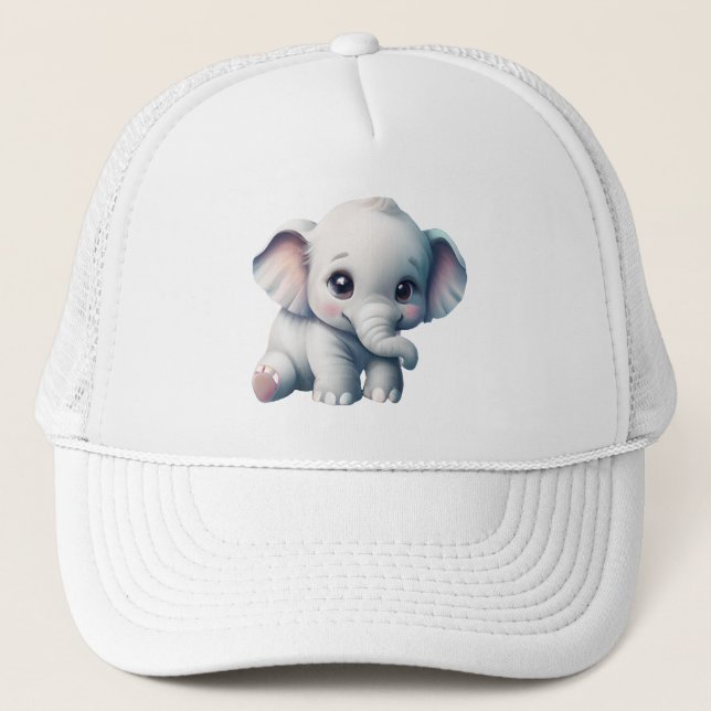 Boné Bonito Adorável Elefante Para Bebê Kawaii (Frente)