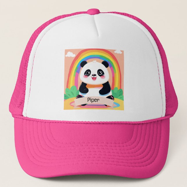 Boné Bonito Bebê Panda Rainbow (Frente)