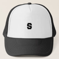 Boné bonito do monograma personalizado em branco e