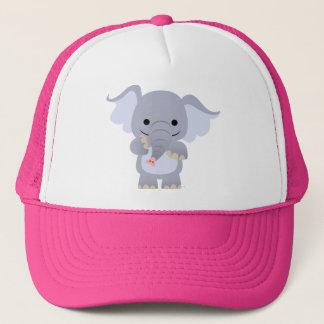 Boné Bonito e Feliz Cartoon Elefant Hat