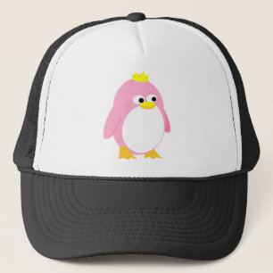 Boné Bonito Princesa Rosa Pinguim, desenho animado