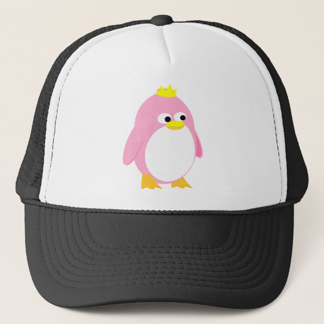 Boné Bonito Princesa Rosa Pinguim, desenho animado (Frente)