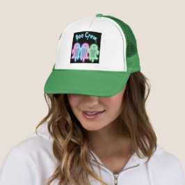 Boné Boo Crew Neon Ghosts Halloween Trucker Hat