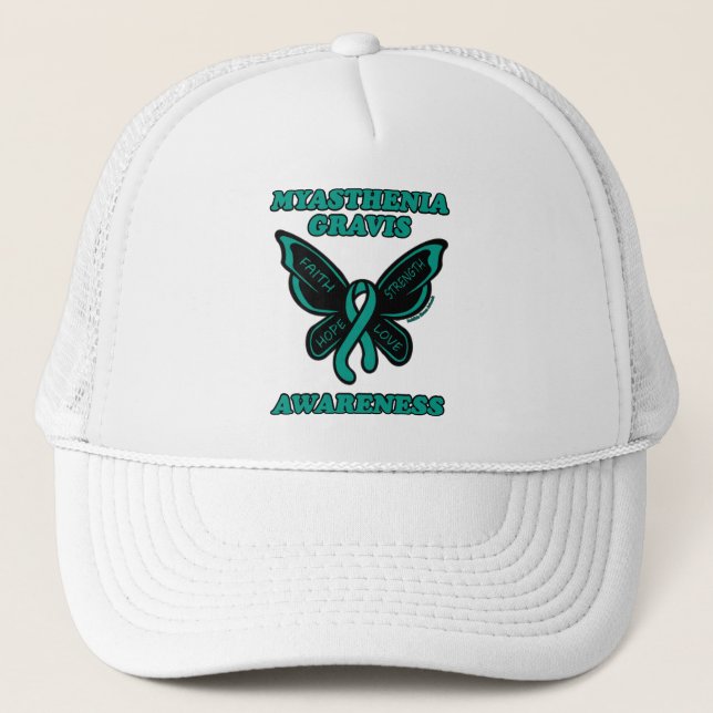 Boné Borboleta/Consciência.. Miastenia Gravis Trucker H (Frente)