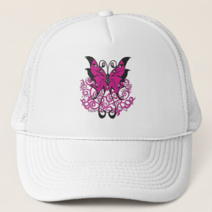 Boné Borboleta cor-de-rosa