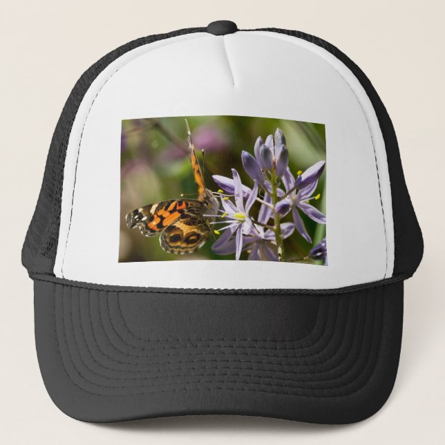 Boné Borboleta Laranja na Vestuário e Presentes de Jaci (Frente)
