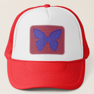Boné Borboleta Roxa e Vermelha