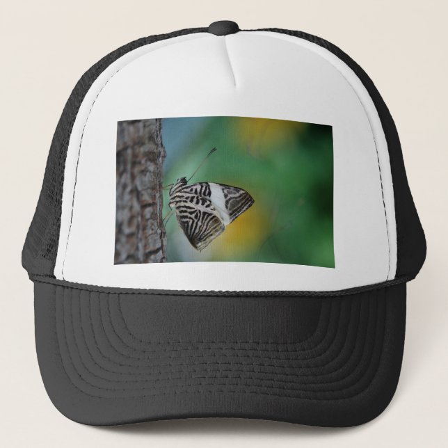 Boné Borboleta-Tigre Preta e Branca (Frente)
