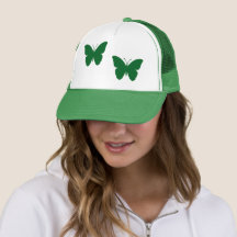 Borboleta Verde Escura Gráfica Branco e Verde