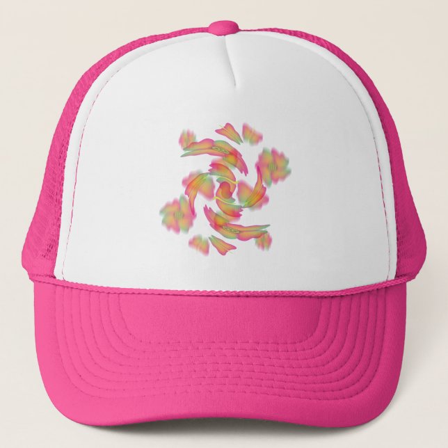 Boné Borboletas e flores (Frente)