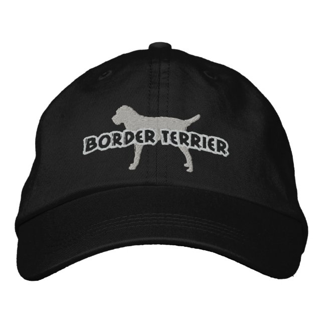 Boné Borda da Silhouette Terrier bordado Hat (Frente)