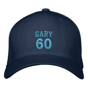 Boné Bordado 60 Birthday Custom Name MARINHO Hat BLUE Embroider