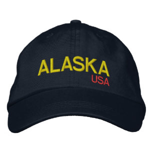 Boné Bordado Alaska USA Hat Ajustável