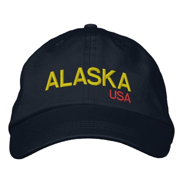 Boné Bordado Alaska USA Hat Ajustável (Frente)