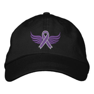 Boné Bordado Alzheimer's Disease Ribbon Wings