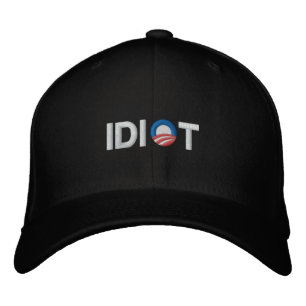 BONÉ BORDADO ANTI-OBAMA - IDIOT