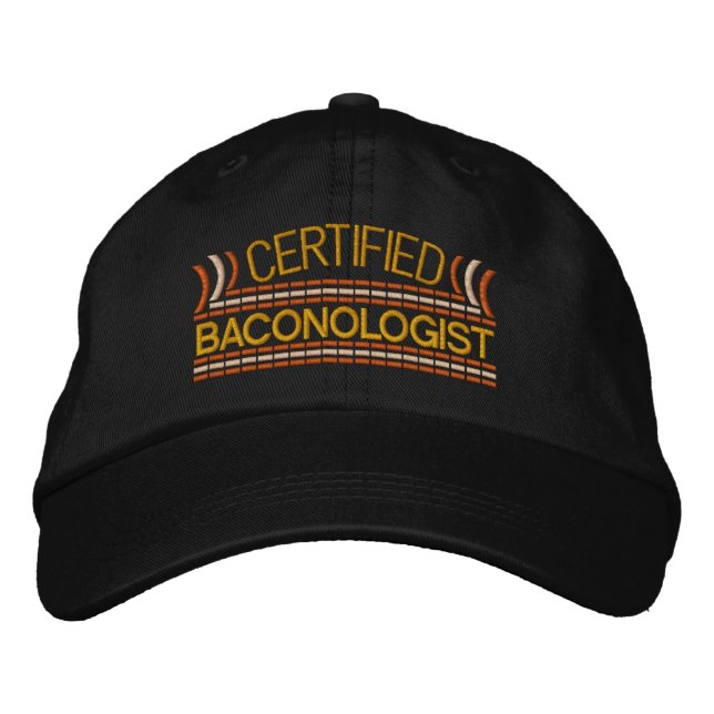 Boné Bordado Bacon LOVE Baconologista certificado (Frente)