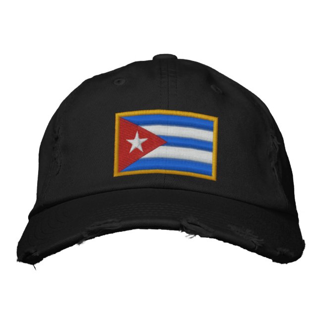 Boné Bordado Bandeira Cuba (Frente)